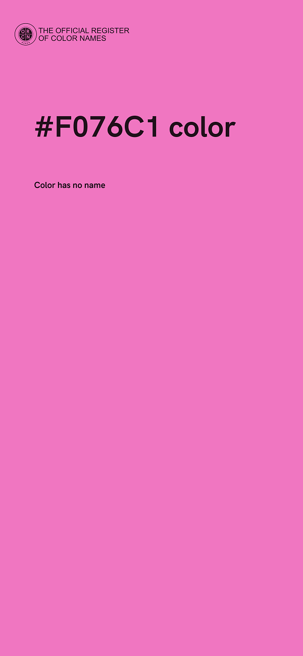 #F076C1 color image