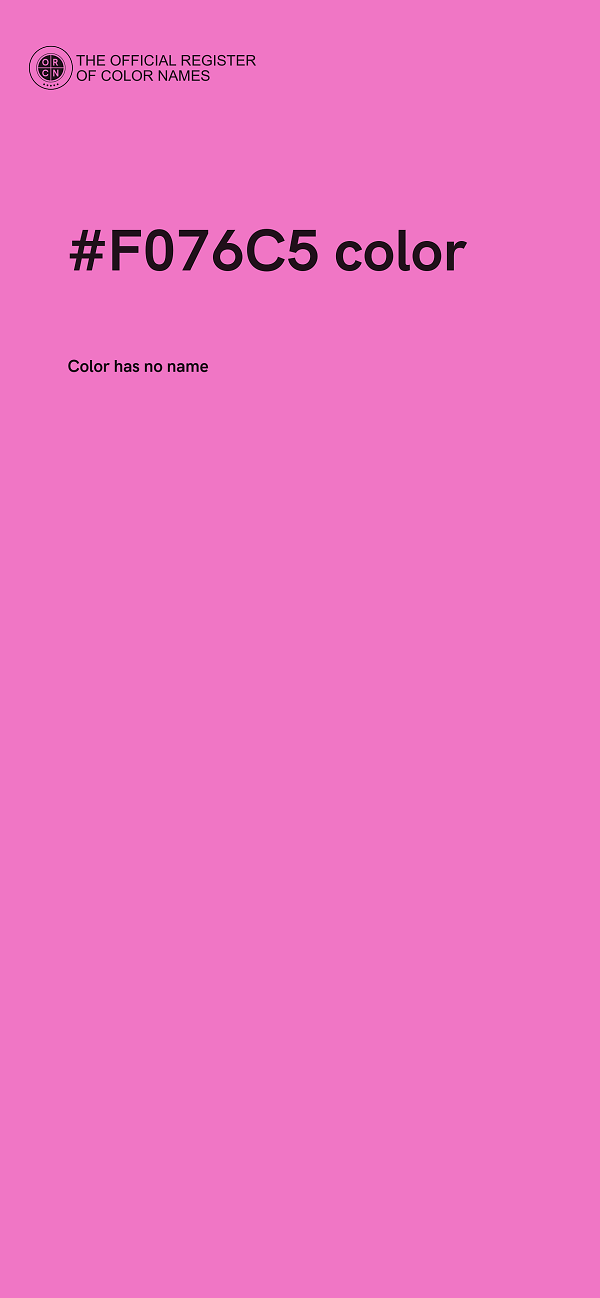 #F076C5 color image