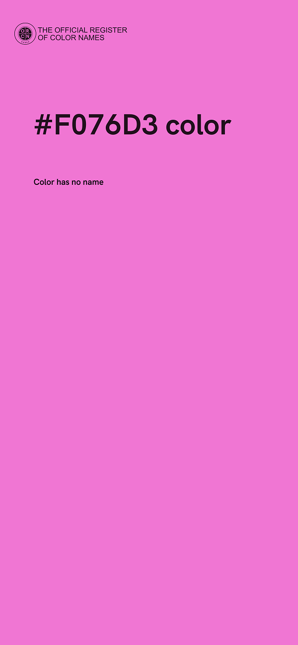 #F076D3 color image