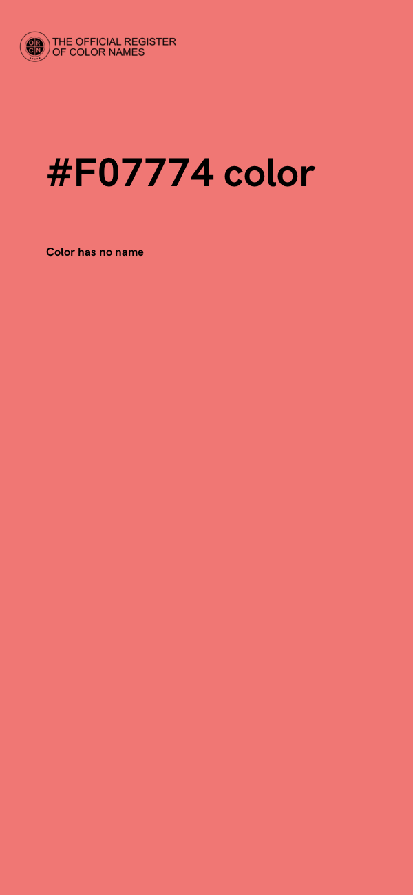 #F07774 color image