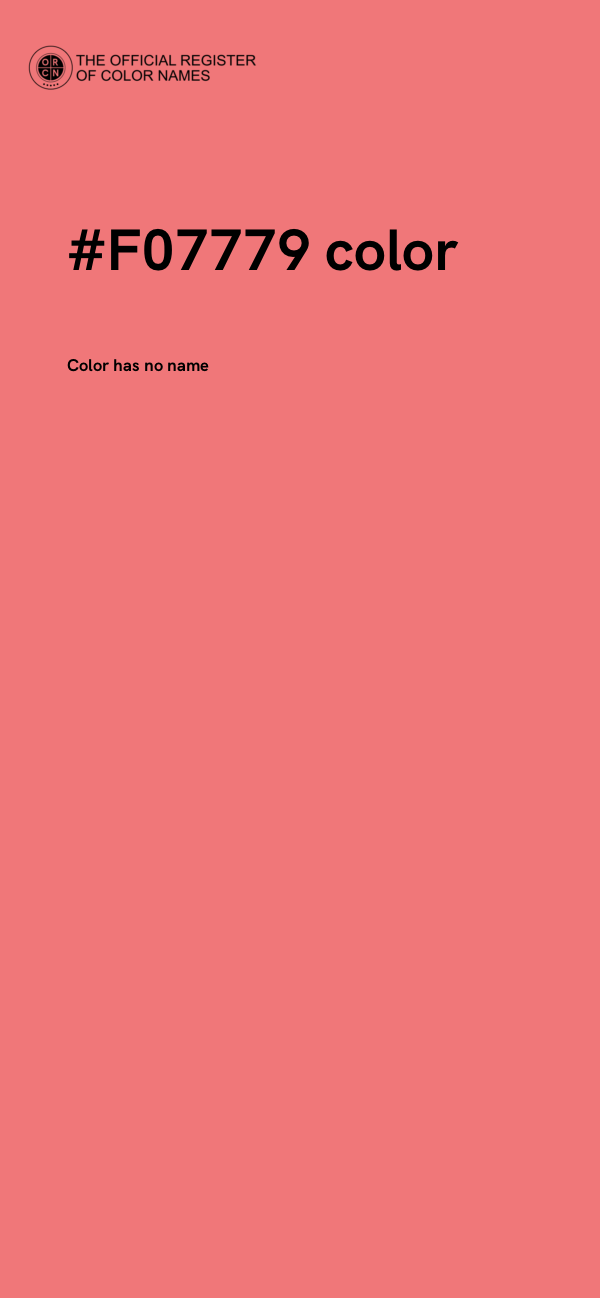 #F07779 color image