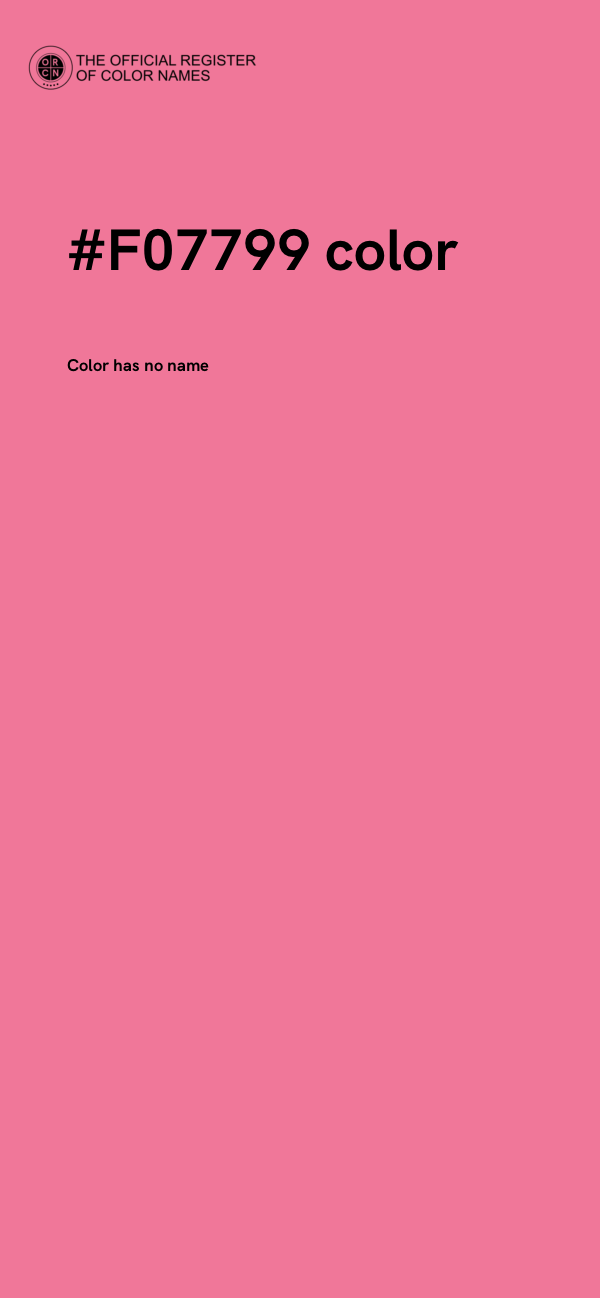 #F07799 color image
