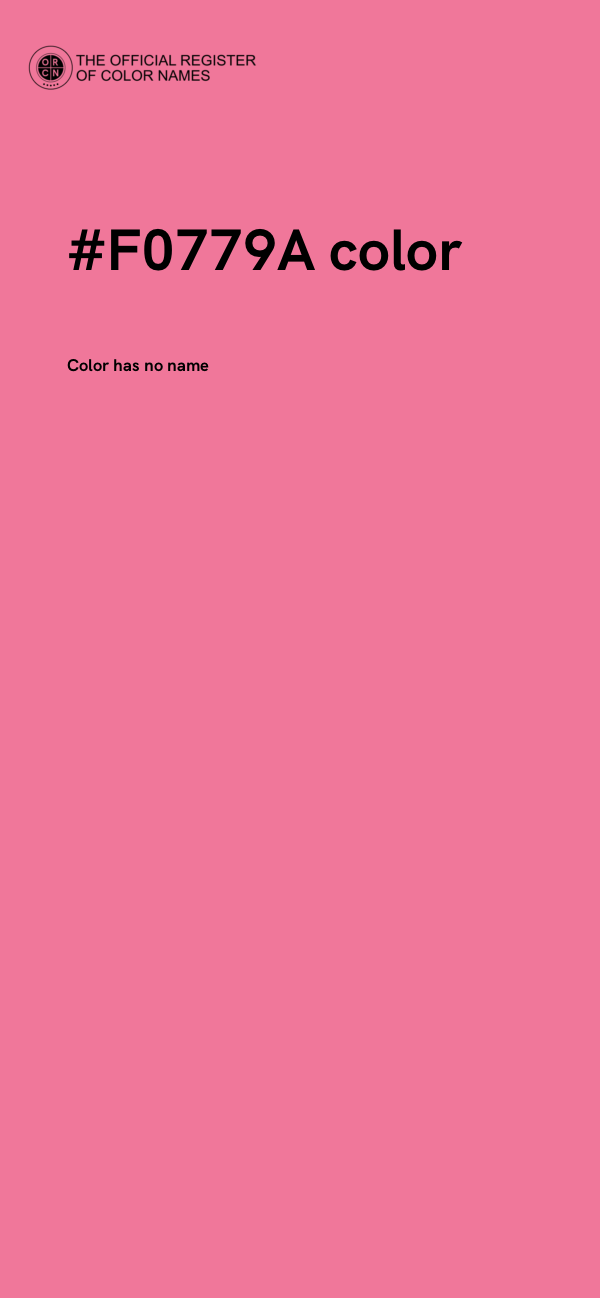 #F0779A color image