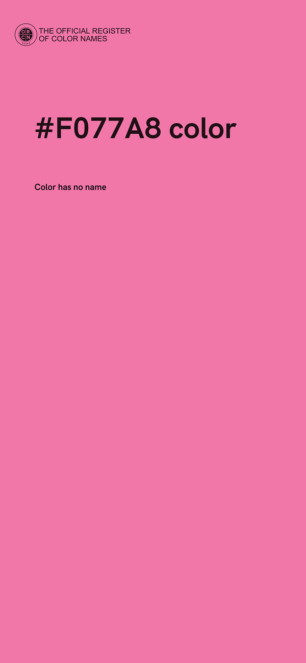 #F077A8 color image