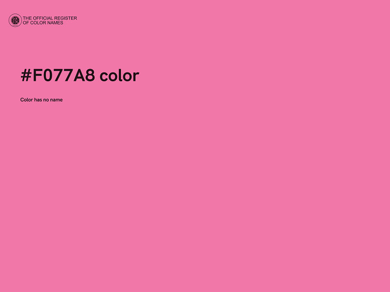 #F077A8 color image