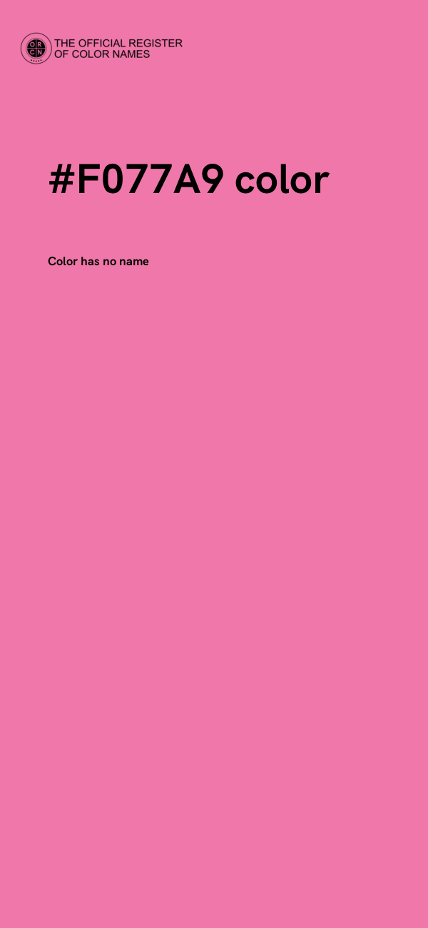 #F077A9 color image