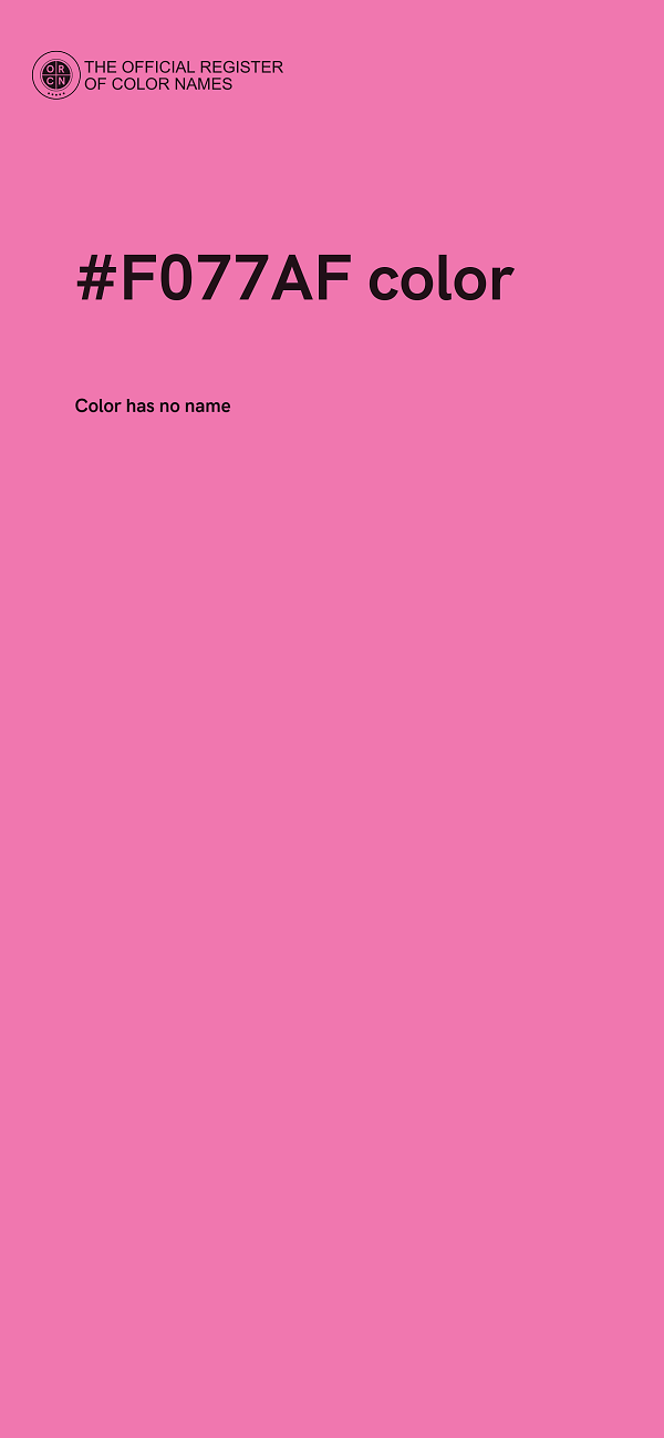 #F077AF color image