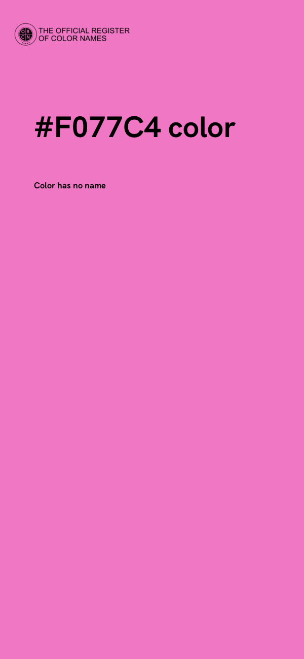 #F077C4 color image