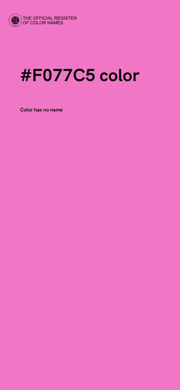 #F077C5 color image