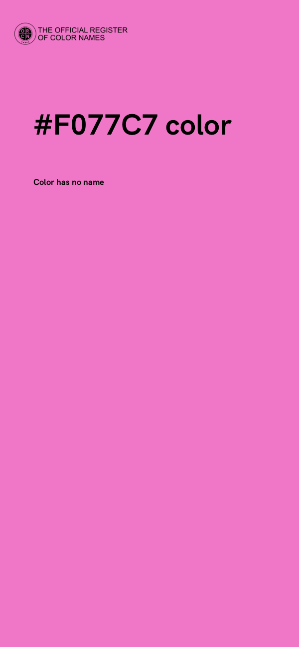 #F077C7 color image