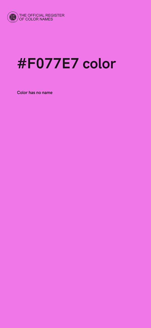 #F077E7 color image