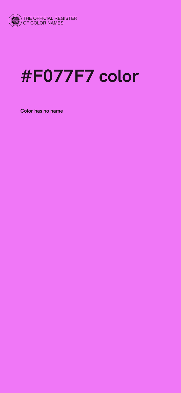 #F077F7 color image