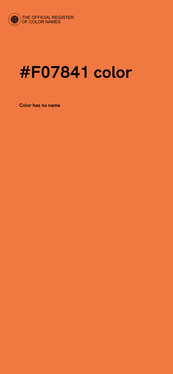 #F07841 color image