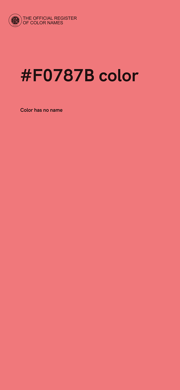 #F0787B color image