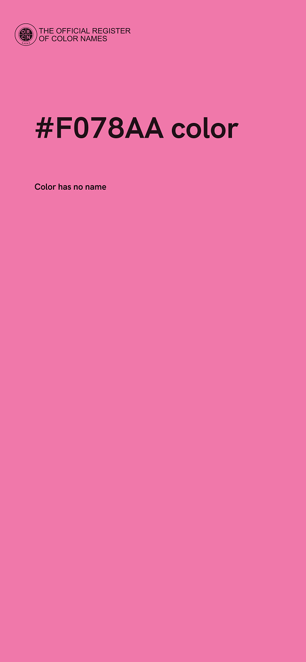 #F078AA color image