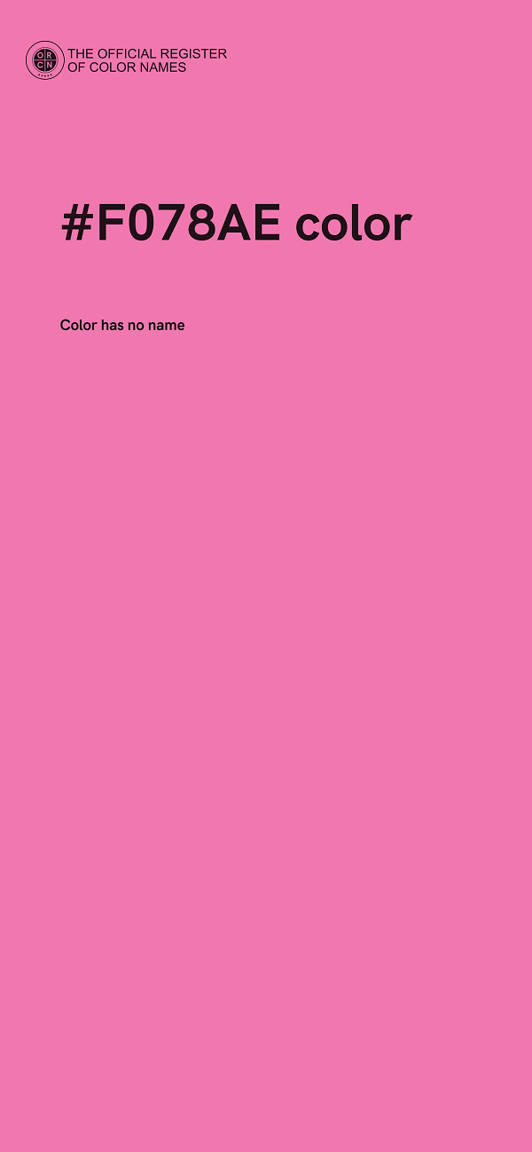 #F078AE color image