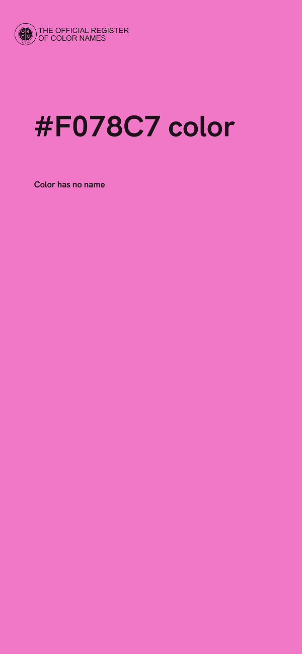 #F078C7 color image