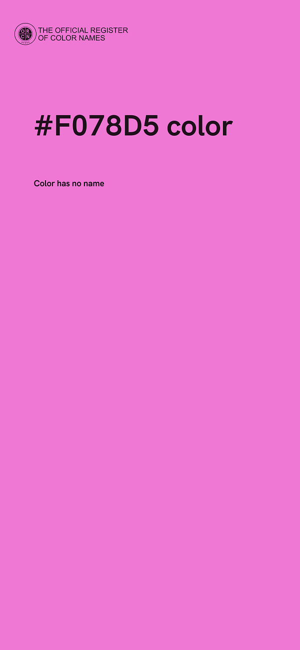 #F078D5 color image