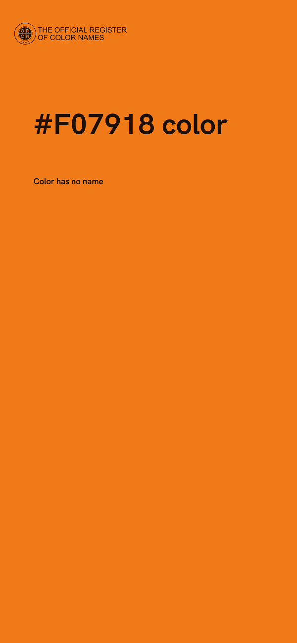 #F07918 color image