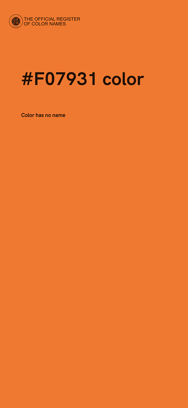 #F07931 color image