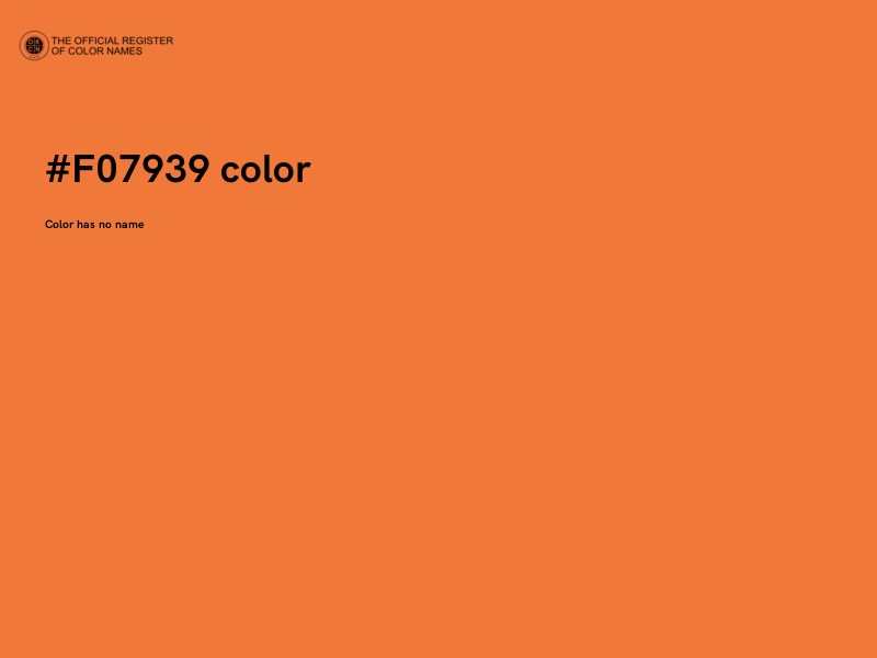 #F07939 color image