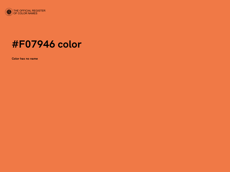 #F07946 color image