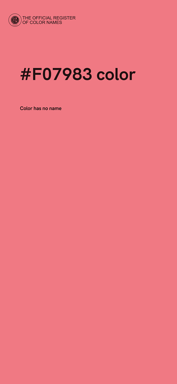 #F07983 color image