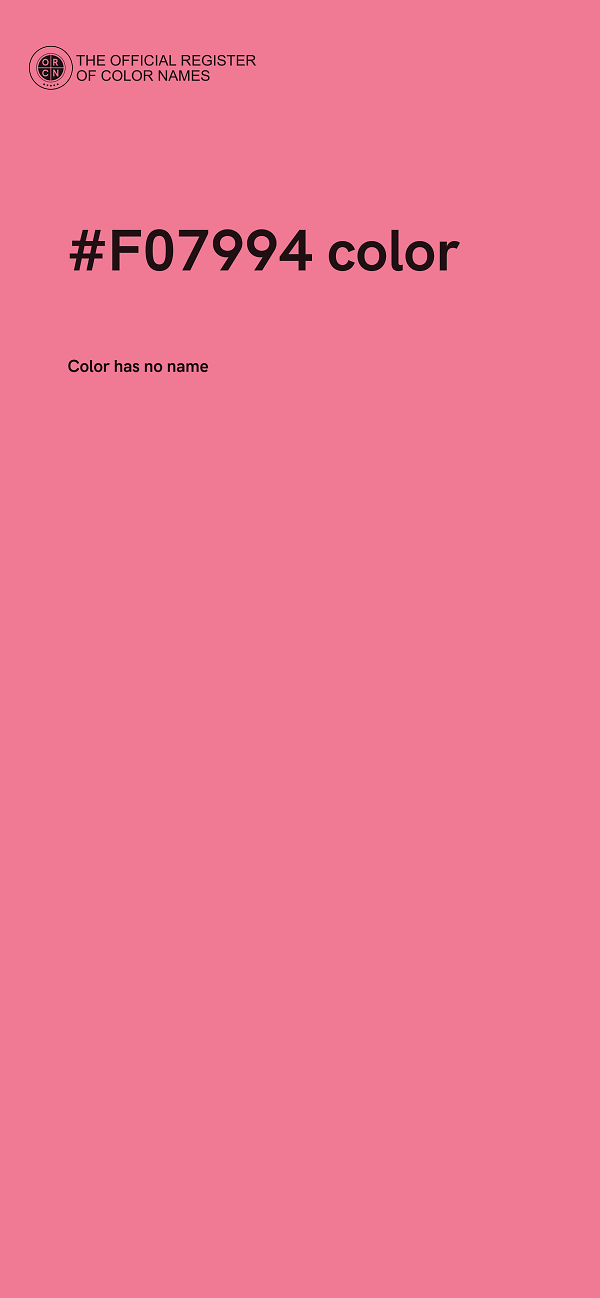 #F07994 color image