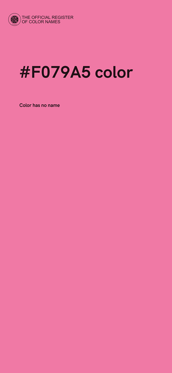#F079A5 color image