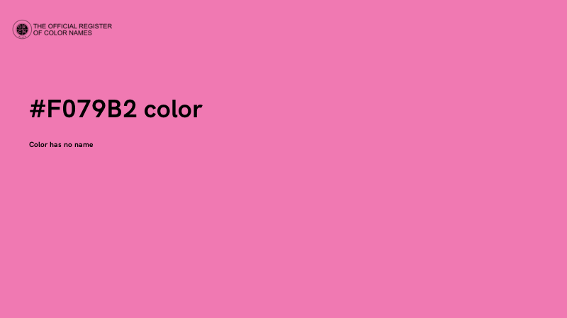 #F079B2 color image