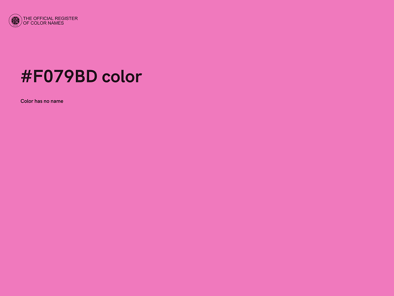 #F079BD color image