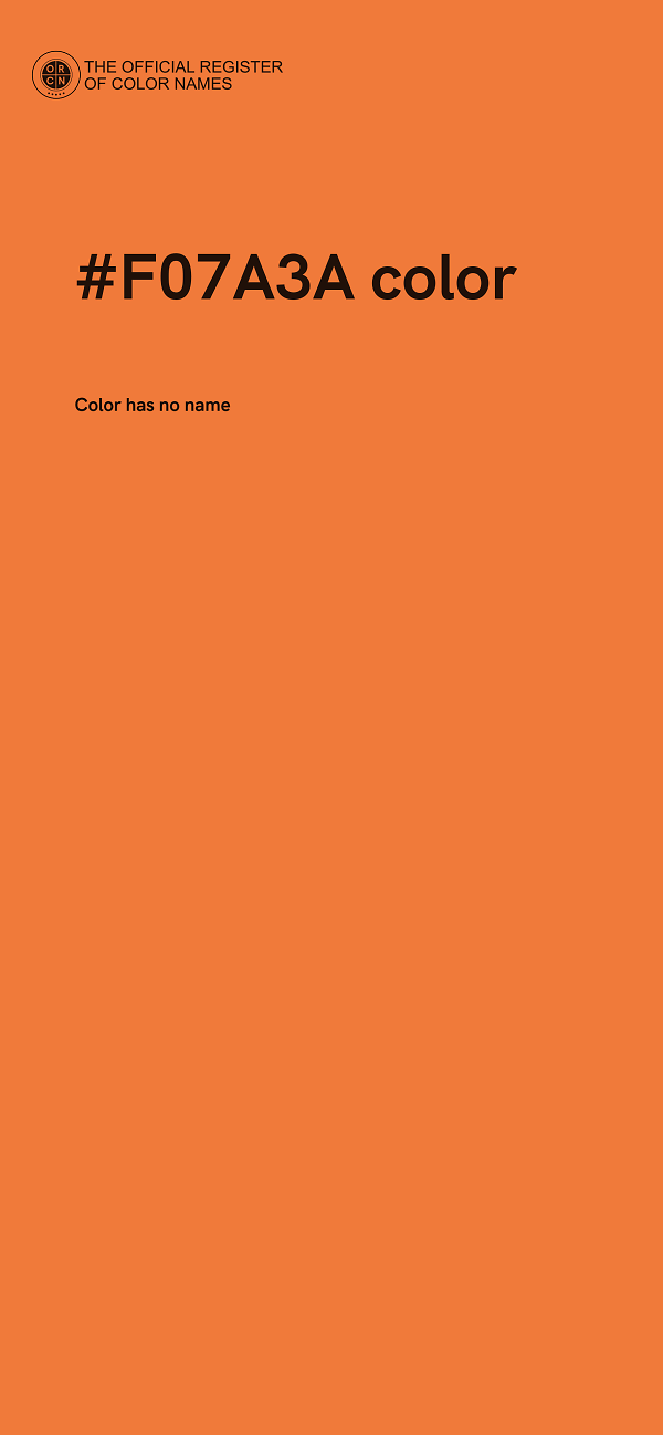 #F07A3A color image