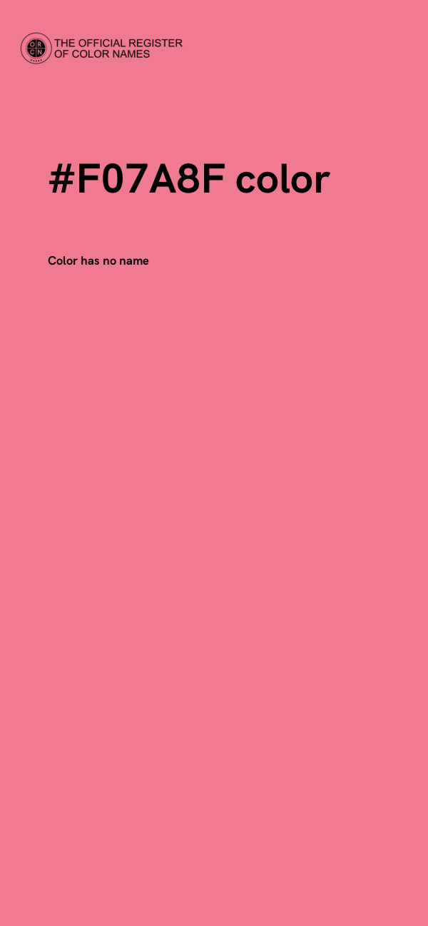 #F07A8F color image