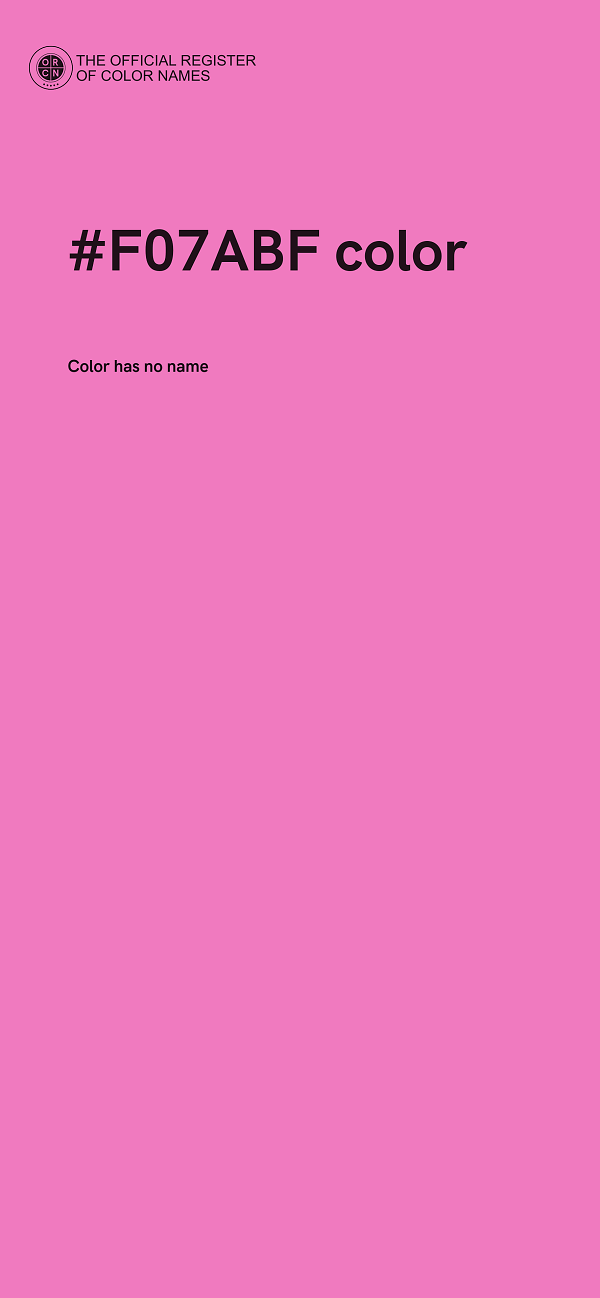 #F07ABF color image