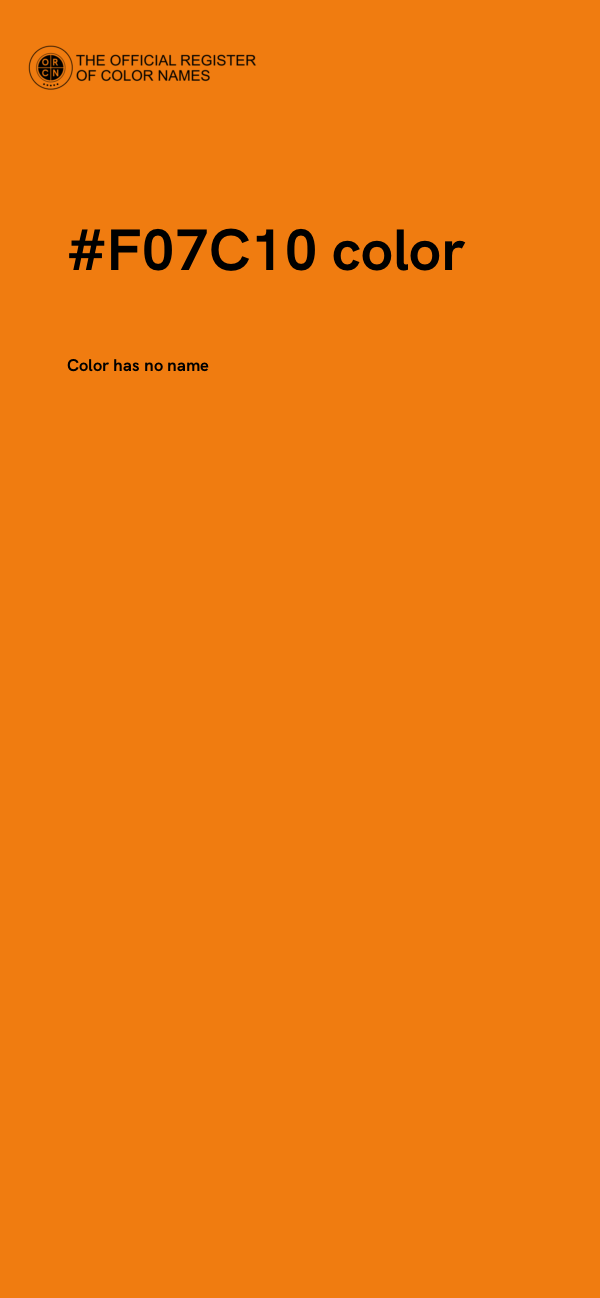 #F07C10 color image