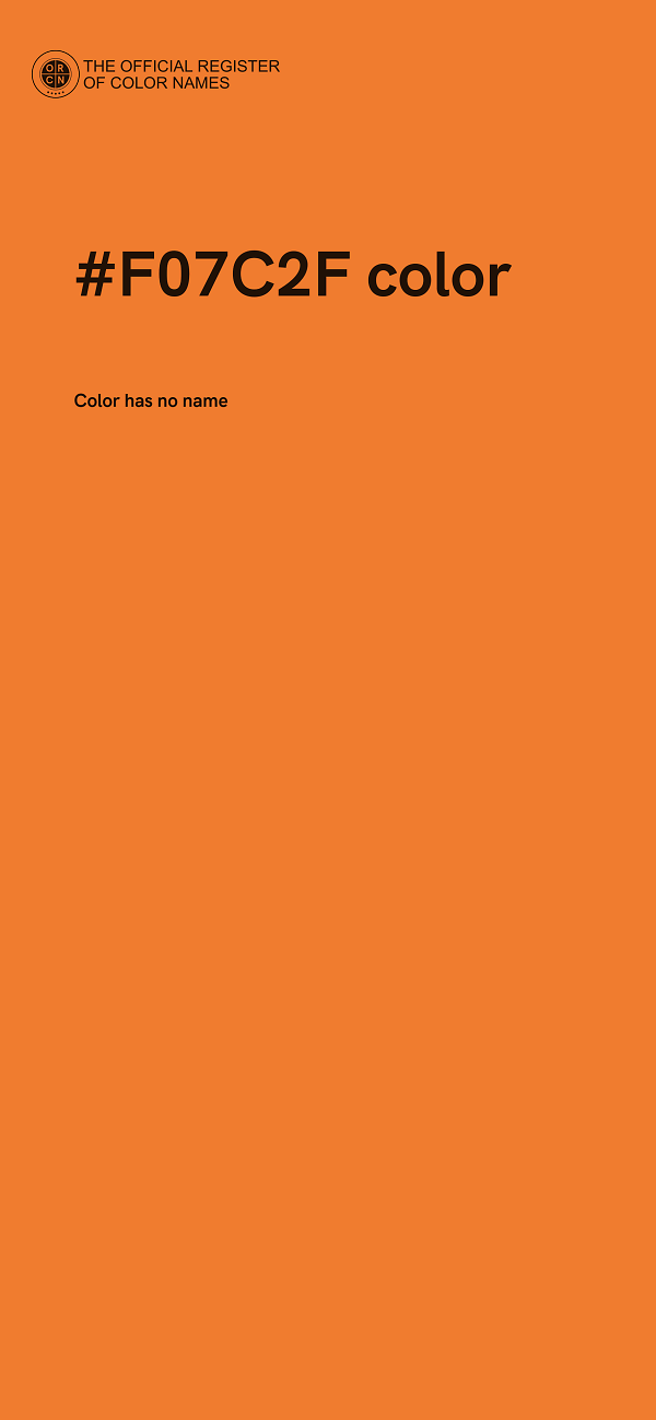 #F07C2F color image