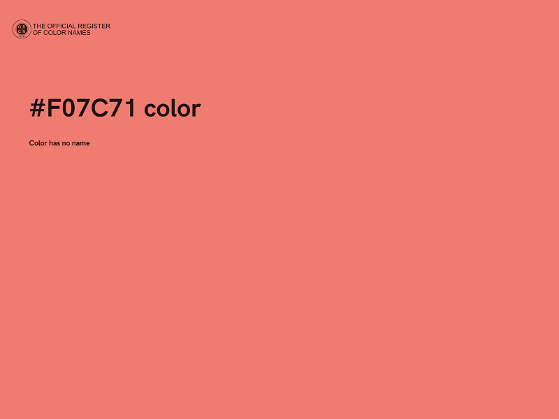 #F07C71 color image