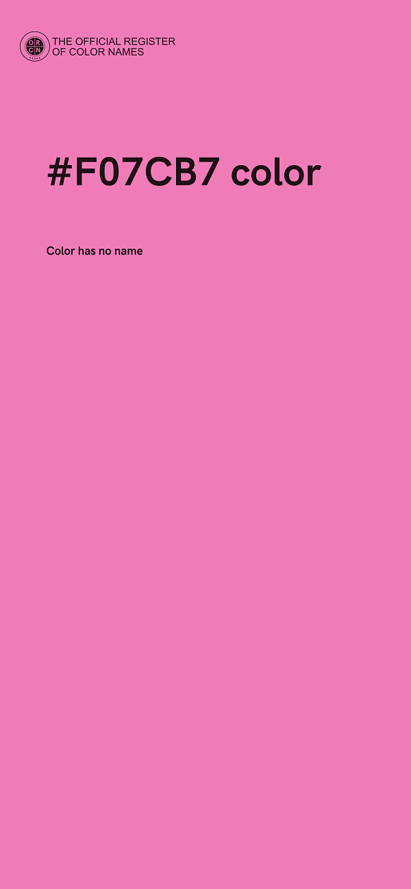 #F07CB7 color image