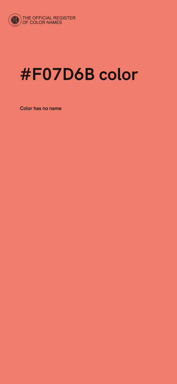 #F07D6B color image