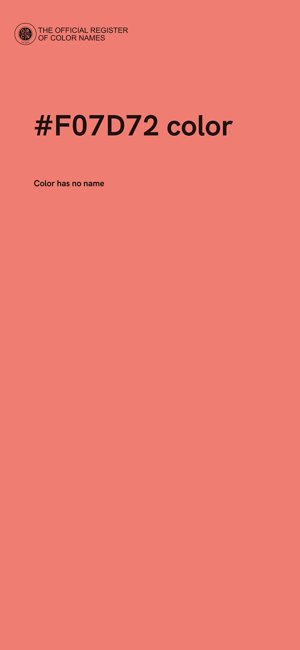 #F07D72 color image