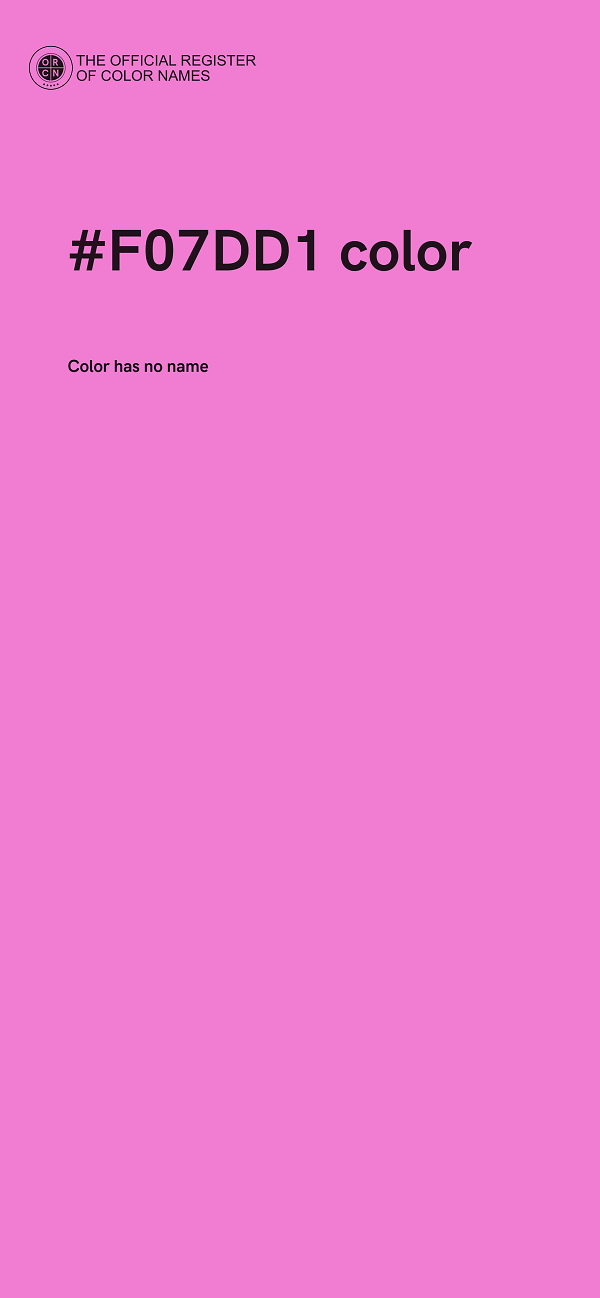 #F07DD1 color image