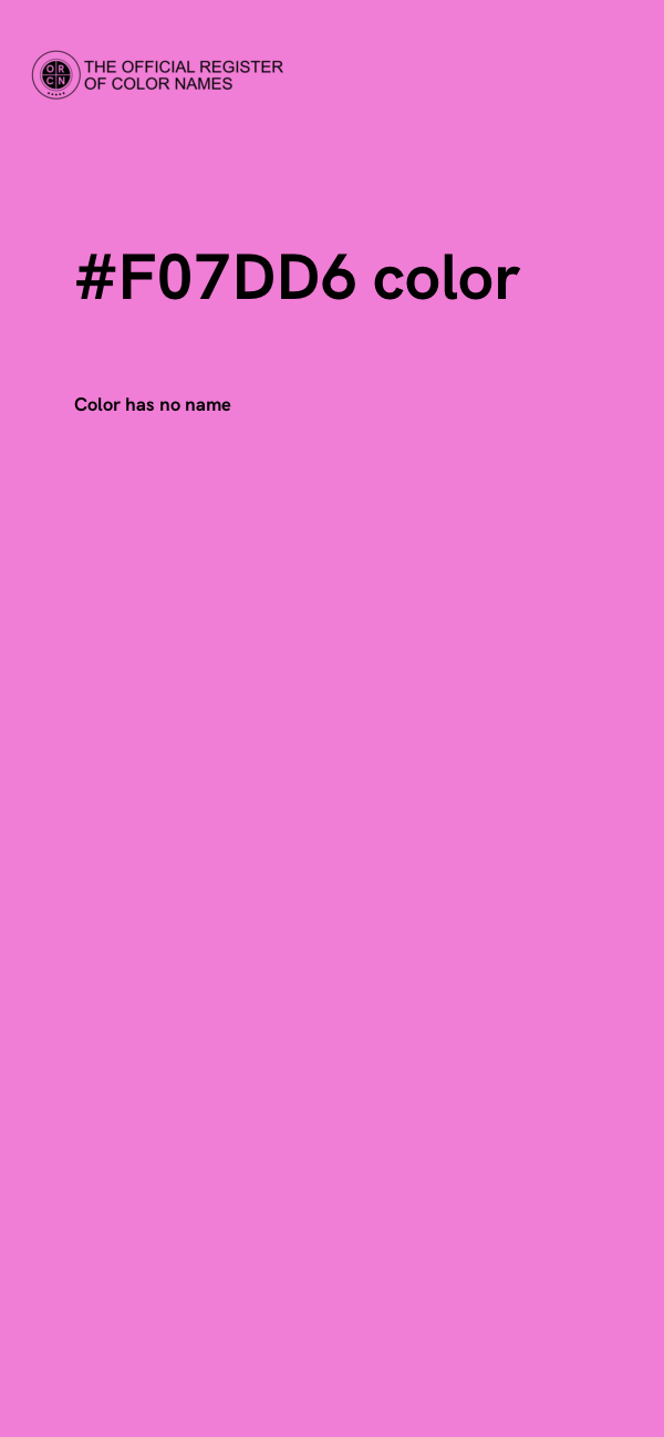 #F07DD6 color image