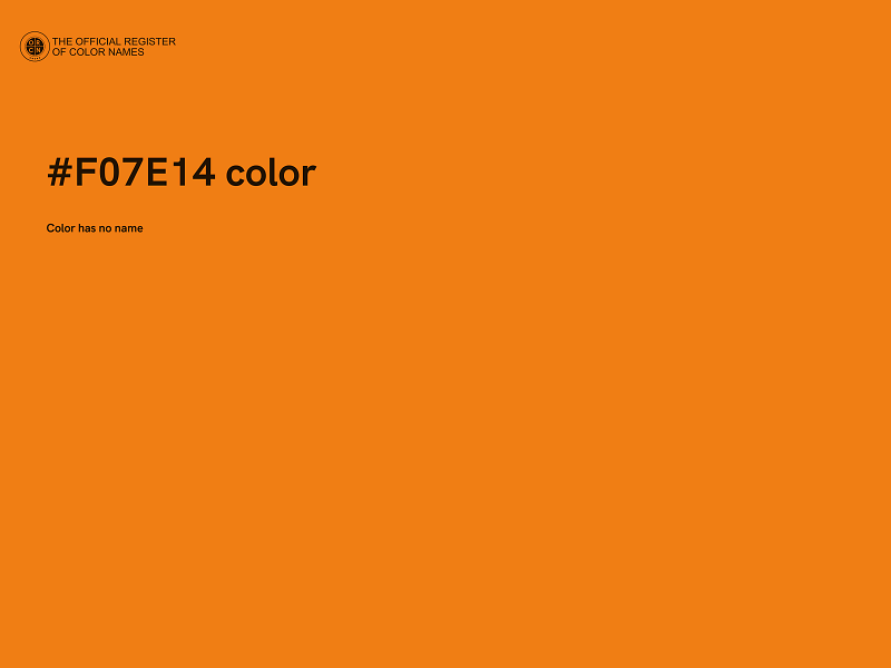 #F07E14 color image