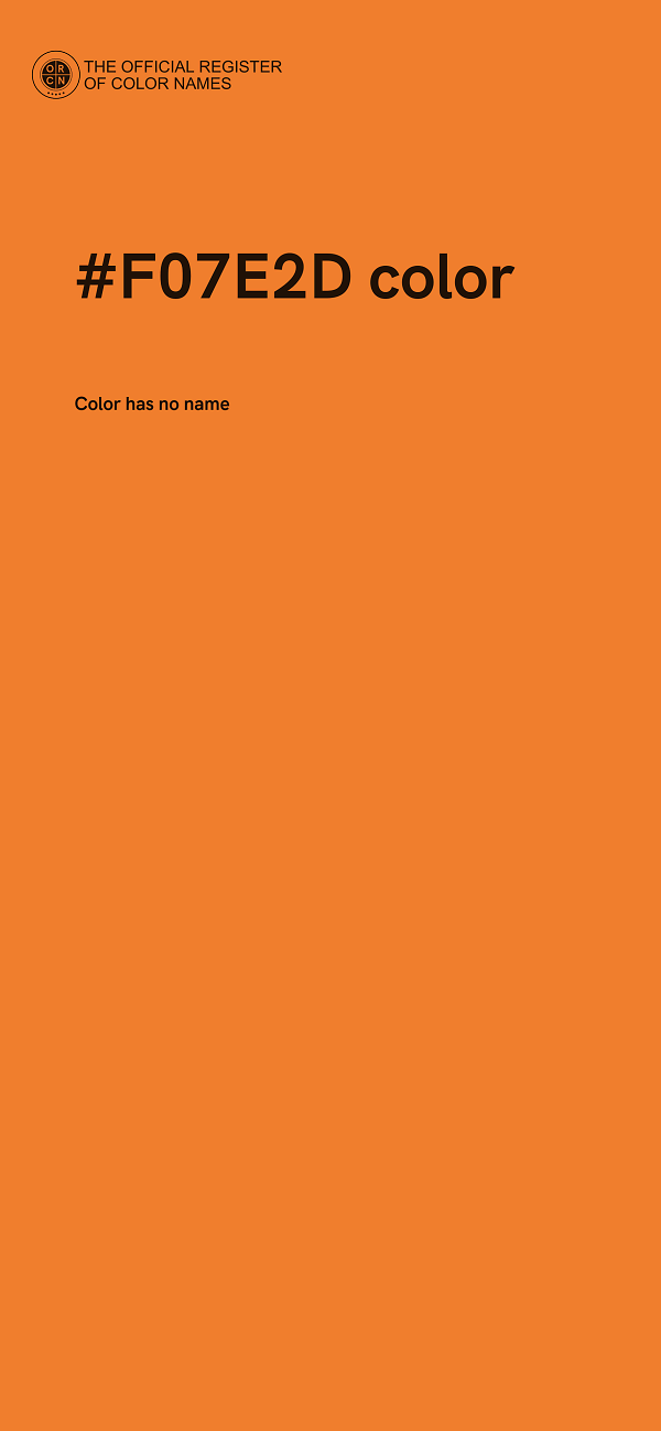 #F07E2D color image