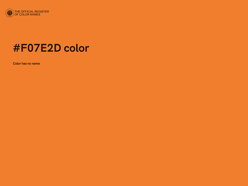 #F07E2D color image
