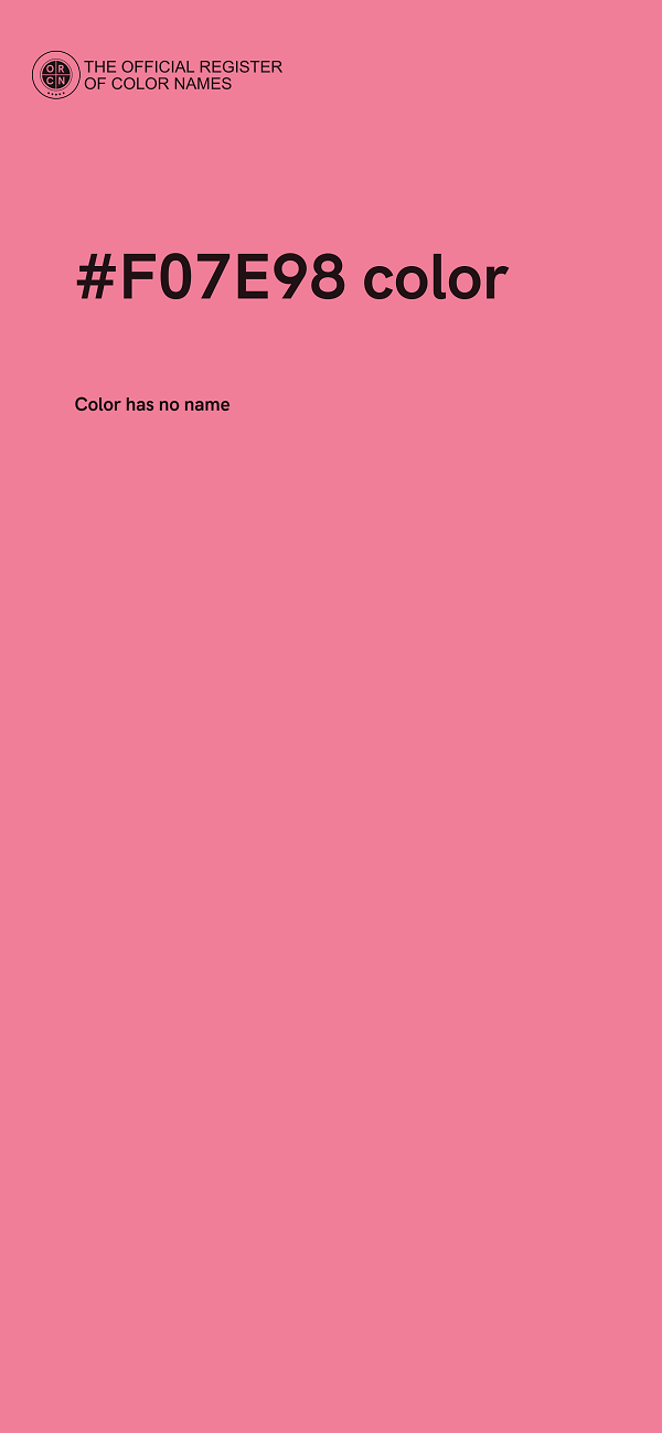 #F07E98 color image