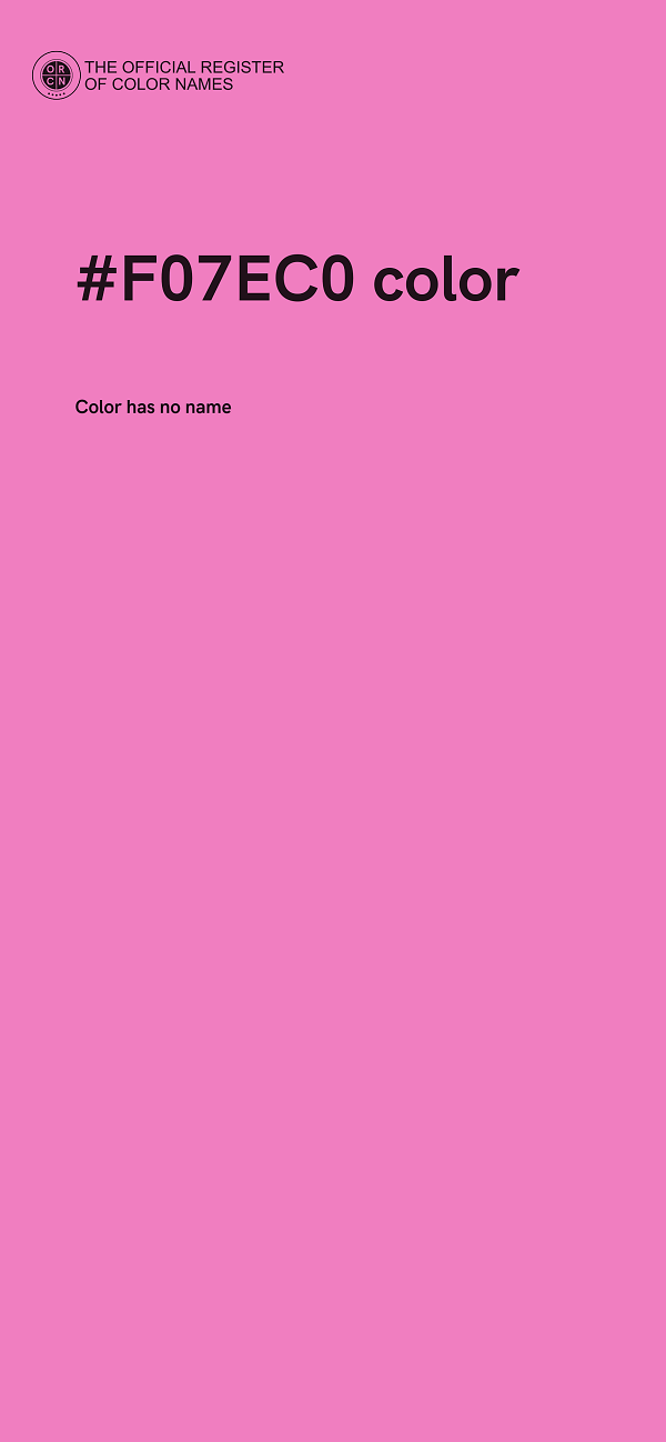 #F07EC0 color image