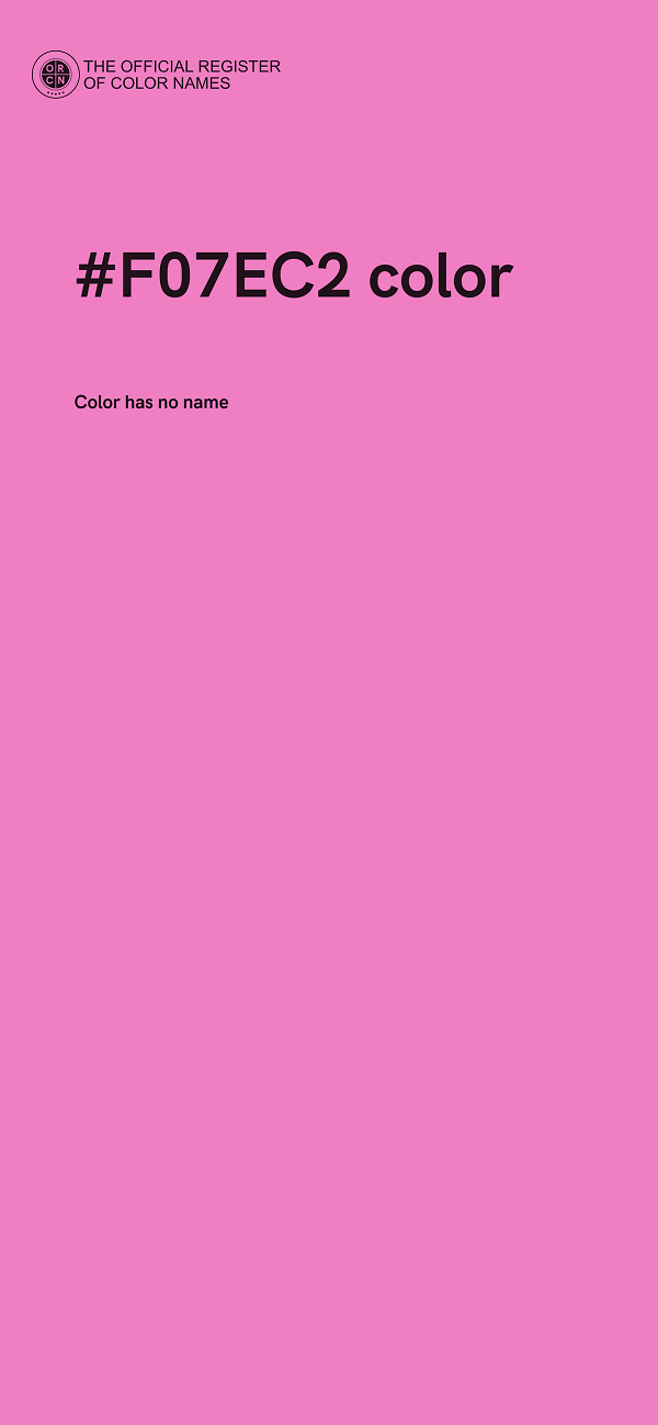 #F07EC2 color image