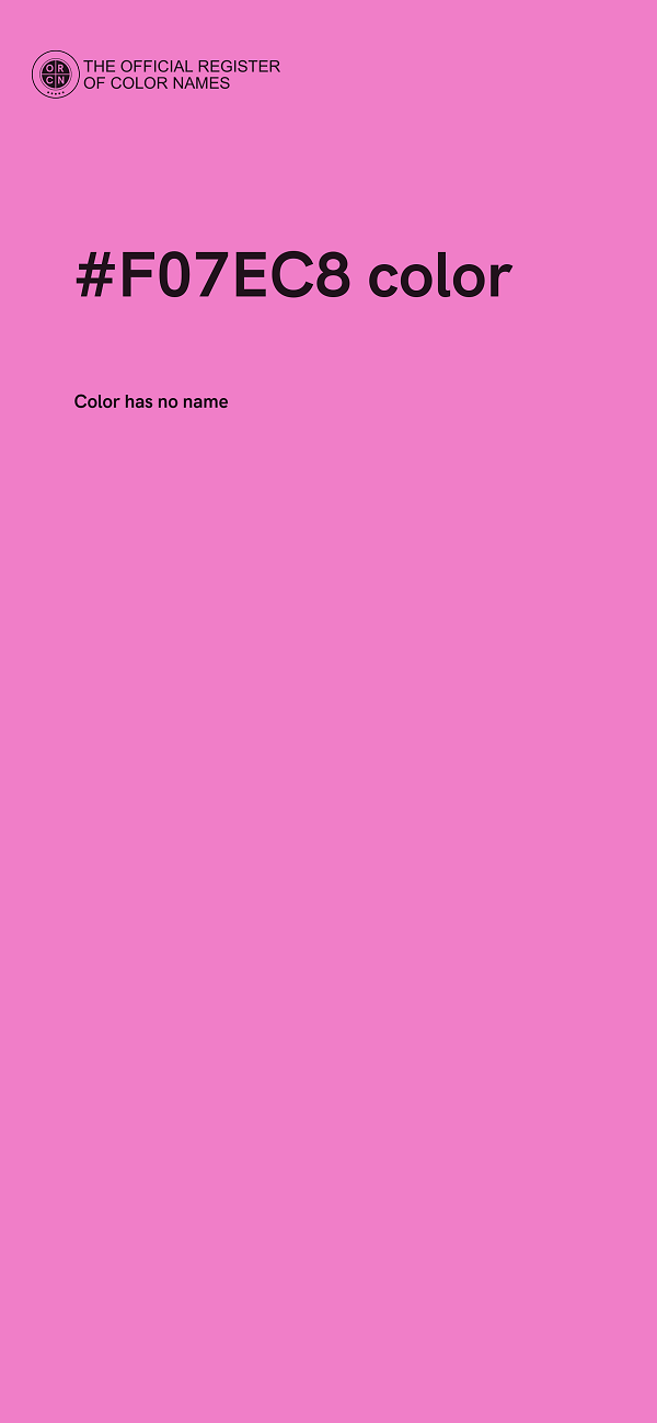 #F07EC8 color image