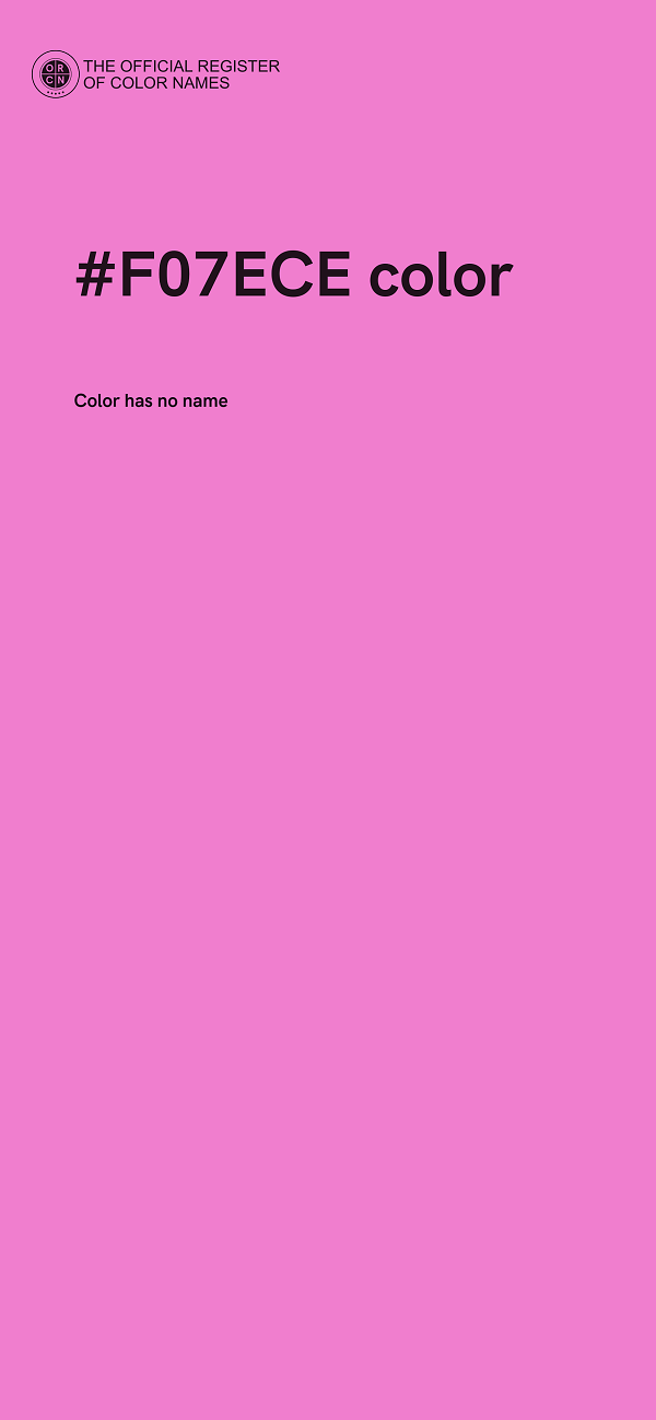 #F07ECE color image